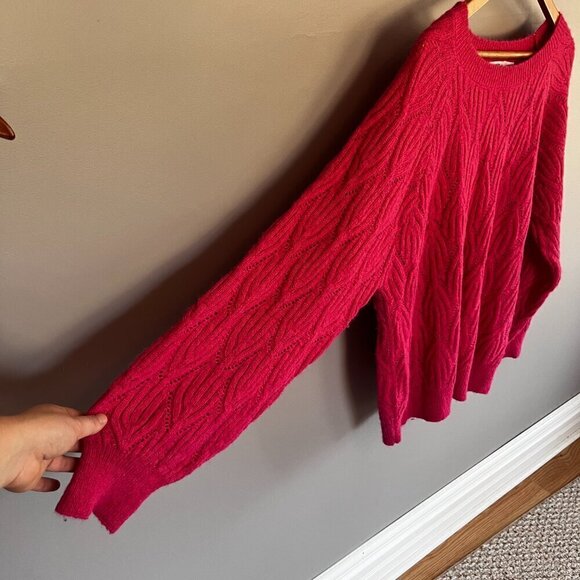 Rickis Plus Size knit sweater hot pink XXL Barbiecore Winter Warm Sweater - Picture 6 of 10